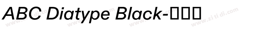 ABC Diatype Black字体转换